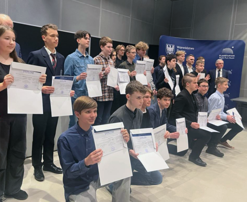 Finaliści I OAJ podczas ceremonii rozdania nagród